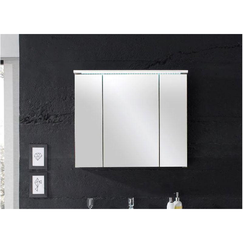 Ebern Designs 80 cm x 68 cm Spiegelschrank Leyt Splash mit LED